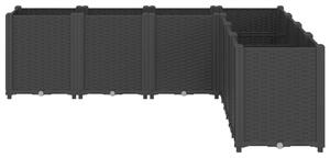 VidaXL fekete polipropilén kerti ültetőláda 160 x 160 x 53 cm
