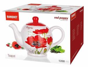 Banquet Red Poppy teáskanna, 1200 ml