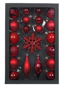 Retlux Karácsonyi díszkészlet 25 db piros FT0836