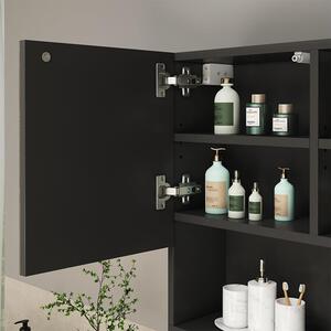 Vicco Edge tükrös szekrény, 54x55 cm , fehér-fekete