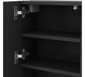 Vicco Edge tükrös szekrény, 54x55 cm , fehér-fekete