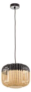 Függőlámpa Forestier, Bamboo Light XS, dimmable, Fekete, Nappali, Bambusz, Dizájn