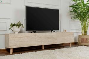 Hanah Home TV Stand Travertine Alvin - Travertine