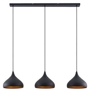 Függőlámpa Lindby, Elamira, dimmable, Fekete, Nappali, Fém, Modern