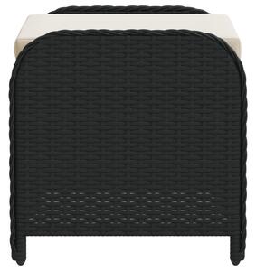 VidaXL fekete polyrattan kerti szék párnával 58 x 46 x 46 cm