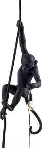 Kültéri Lámpa SELETTI, Monkey Lamp, Fekete, Műanyag, Dizájn
