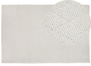 Fehér gyapjúszőnyeg 160 x 230 cm ERZIN
