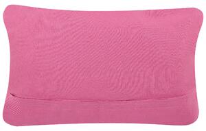 Rózsaszín makramé díszpárna kétdarabos szettben 30 x 50 cm KIRIS
