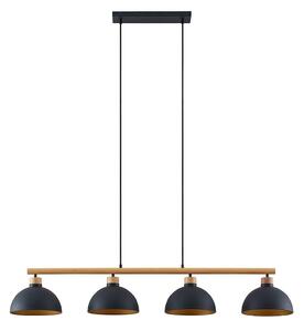 Függőlámpa Lindby, Tirzana, dimmable, Fekete, Nappali, Fém, Vintage