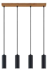 Függőlámpa Lindby, Maniva, dimmable, Fa, Konyha, Fém, Modern