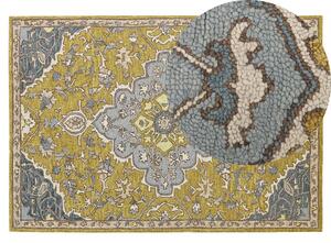 Kék és Sárga Gyapjúszőnyeg 140 x 200 cm MUCUR