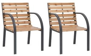 VidaXL 2 darab fa kerti szék, több színben