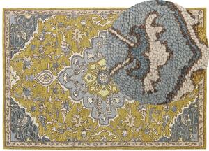 Kék és Sárga Gyapjúszőnyeg 160 x 230 cm MUCUR