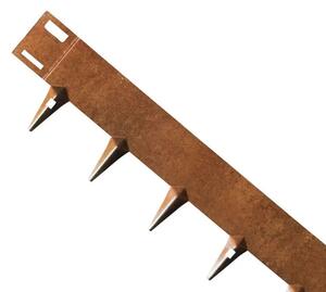 Acél kerti ágyásszegély CORE Edge, 1m x 15cm, corten