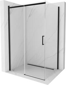 Mexen OMEGA zuhanykabin 110x70 cm, 8 mm-es üveg, fekete profil-átlátszó üveg, 825-110-070-70-00