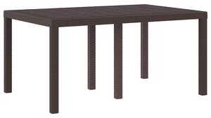 Kerti Asztal Barna 150 x 100 x 73 cm polirattan