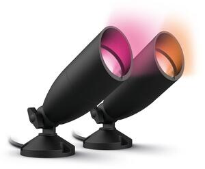 Spotlámpa WiZ, Ground, dimmable, Fekete, Műanyag, Modern