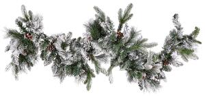 Műhóval borított karácsonyi füzér égősorral 180 cm WHITEHORN