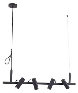 Függőlámpa Lucande, Lysias, dimmable, Fekete, Étkező, Fém, Modern