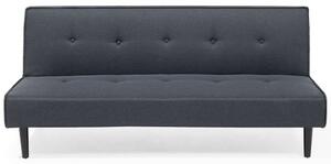 Divatos 3 ülőhelyes kárpitozott kanapéágy sötétszürke színben VISBY