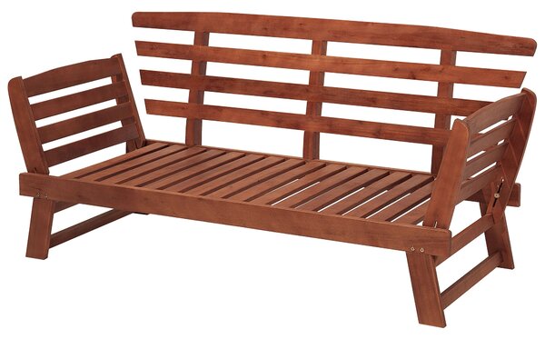Kerti pad ülőpárnával PORTICI 210 cm Eukaliptusz fa Sötétbarna/tópszínű