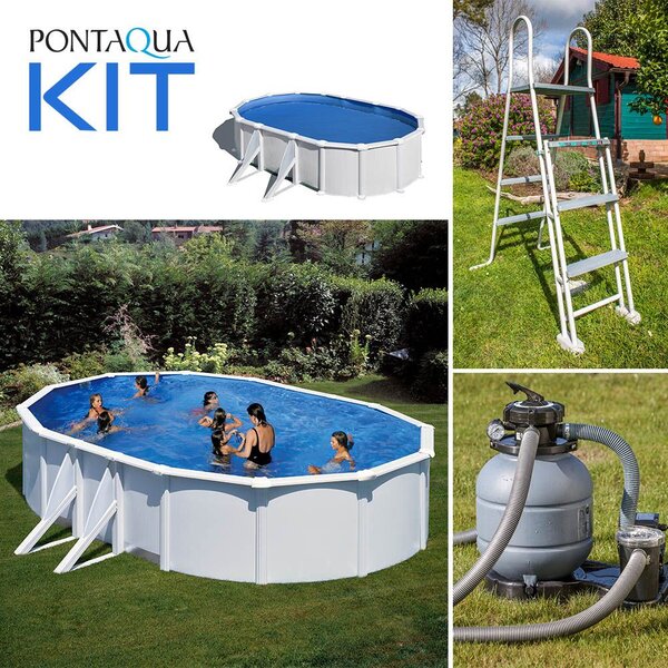 GRE KIT 5 fémfalas családi medence szett 5,0 x 3,0 x 1,2 m