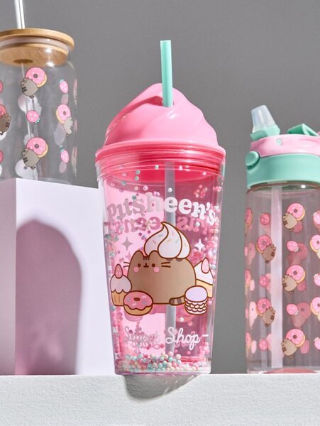 Sinsay - Többször használható pohár szívószállal Pusheen the Cat - többszínű