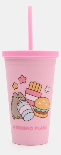 Sinsay - Pohár fedéllel és szívószállal Pusheen the Cat - többszínű