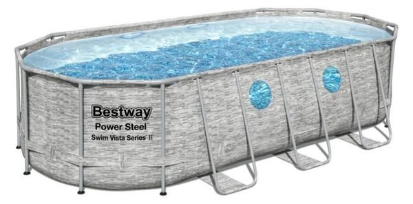 Power Steel Swim Vistar SUMATRA Ovális fémvázas medence szett ablakkal 549 x 274 x 122 cm