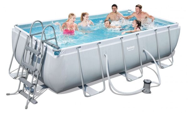 Bestway CAPRI szögletes fémvázas medence szett 404 x 201 x 100 cm