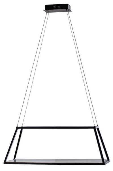 Függőlámpa Lucande, Mensola, dimmable, Fekete, Nappali, Alumínium, Modern