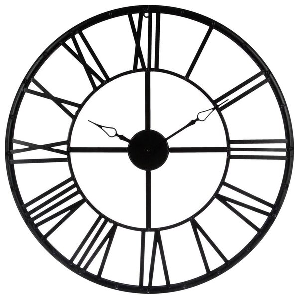 Falióra 70 cm, római számokkal, fém, fekete - BIGBEN