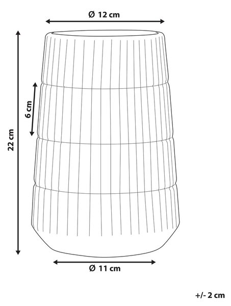 Dekor váza QANAWAT Kőcserép 22 cm Arany