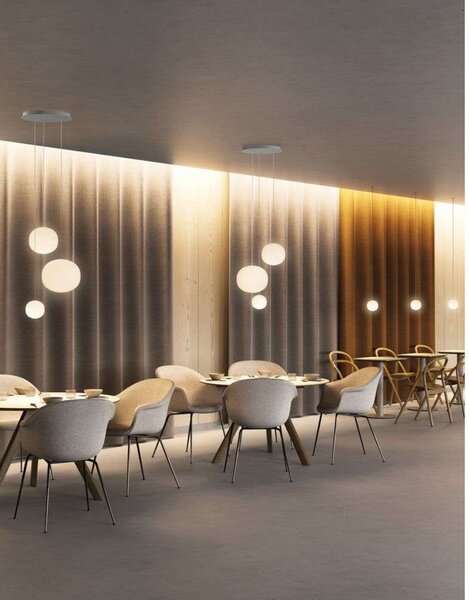 Függőlámpa Lodes, dimmable, Fehér, Étkező, Üveg