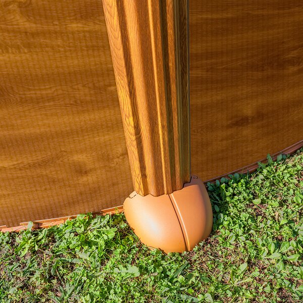 GRE WOOD 610 x 375 x 120 cm ovális merevfalú medence