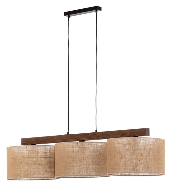 Függőlámpa TK Lighting, Juta, dimmable, Bézs, Nappali, Szövet / Textília