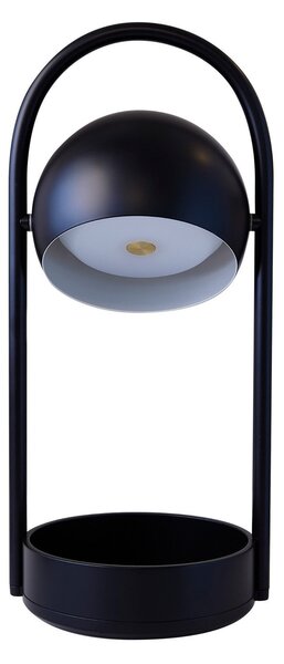 Asztali lámpa FRANDSEN, Ball Portable, dimmable, Fekete, Nappali, Fém