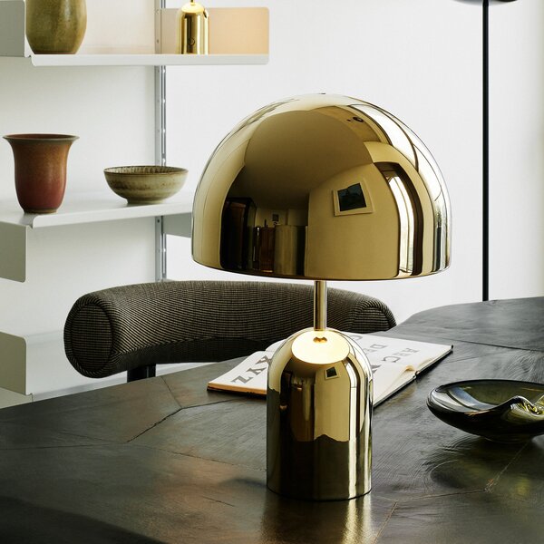 Asztali lámpa Tom Dixon, Bell, dimmable, Arany / Sárgaréz, Nappali, Fém, Dizájn