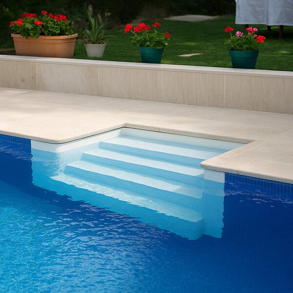 TIERRA CLOUD POOL süllyesztett ovális medence 8,0 x 4,0 x 1,5 m, szürke színű fóliával