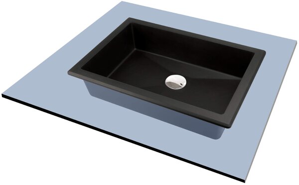 Deante Correo, gránit mosogató 500x350x140 mm, fekete matt, DEA-CQR_NU5U