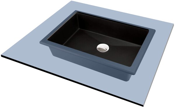 Deante Correo, gránit mosogató 500x350x140 mm, fekete matt, DEA-CQR_NU5U