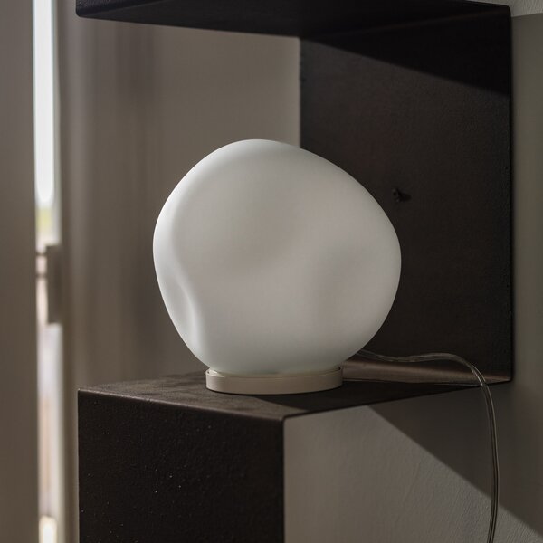 Asztali lámpa Foscarini, Hoba Midi, Fehér, Nappali, Üveg, Dizájn