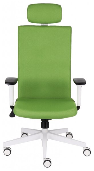 GRO-TeamW Plus HD White karfás vezetői forgószék fejtámlával
