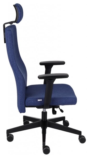 GRO-TeamPlus HD Black karfás vezetői forgószék fejtámlával