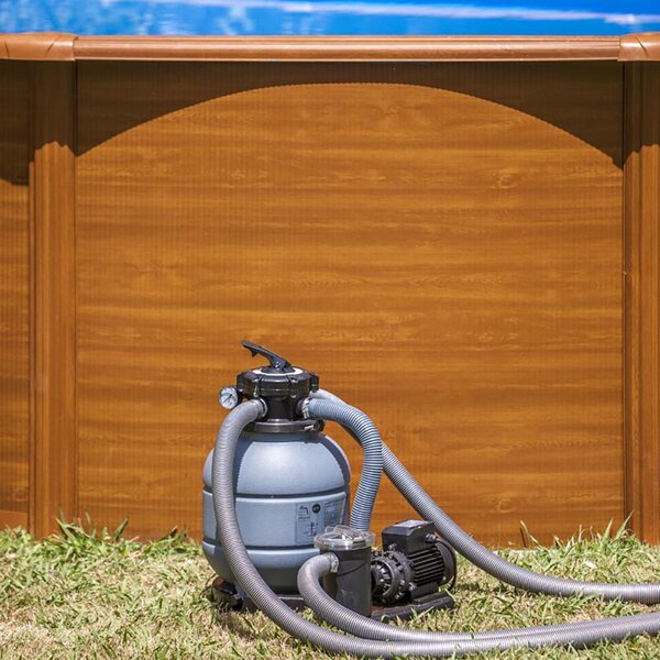 GRE KIT WOOD fémfalas családi medence szett 610 x 375 x 120 cm