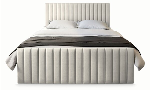 ARION kárpitozott boxspring franciaágy 140x200 – krém
