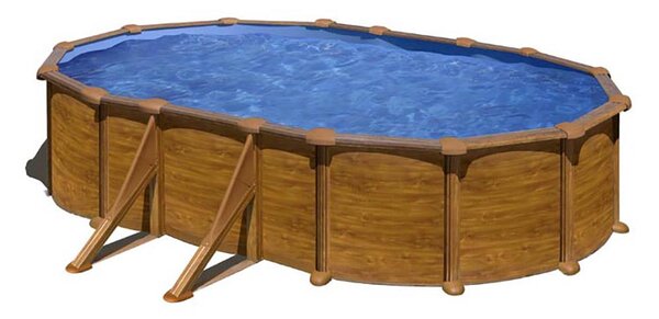 GRE KIT WOOD fémfalas családi medence szett 610 x 375 x 120 cm