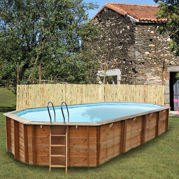 GRE TIMBER ovális fa medence 436 x 336 x 117 cm