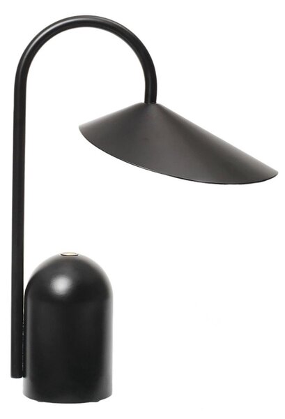 Asztali lámpa ferm LIVING, Arum, dimmable, Fekete, Terasz, Fém, Dizájn