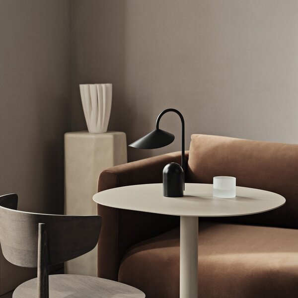 Asztali lámpa ferm LIVING, Arum, dimmable, Fekete, Terasz, Fém, Dizájn